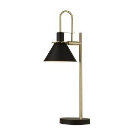 Searchlight Trombone - lampe à poser - Ø 17,5 x 59,5 cm - noir et laiton
