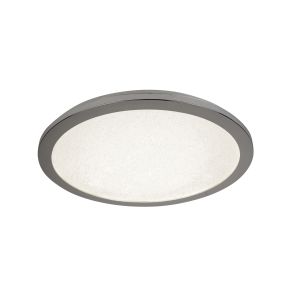 Searchlight Flush - plafonnier - Ø 30 x 2,5 cm - 18W LED inclus - IP44 - chrome