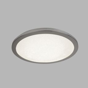 Searchlight Flush - plafonnier - Ø 30 x 2,5 cm - 18W LED inclus - IP44 - chrome