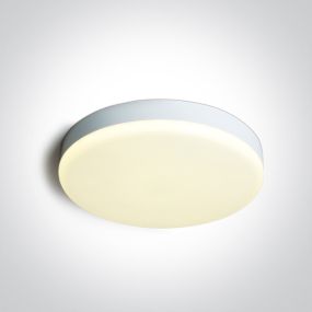 ONE Light Plafo - plafonnier - Ø 26 x 5,5 cm - 26W LED inclus - IP65 - blanc