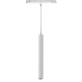 VK Lighting Eiva - système de rail magnétique - suspension - Ø 3,6 x 130 cm - 7W LED inclus - dimmable DALI - blanc