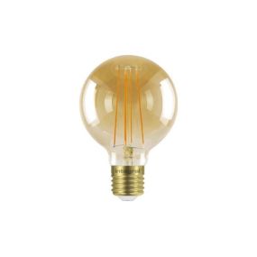 Ampoule LED intégrée - Ø 8 x 12,2 cm - 5W dimmable - 1800K - ambre