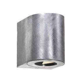 Nordlux Canto 2 - Applique d'extérieur - 8,7 x 10,4 cm - 2 x 5W LED inclus - IP44 - métal galvanisé