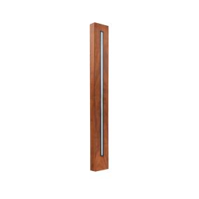 Roi Du Luminaire Padouk Line M - borne jardin - 4 × 8,8 × 70 cm + pied 30 cm - 5,8W dimmable LED inclus - IP65 - padouk