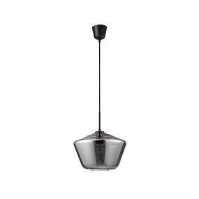 Nova Luce Veiro - lampe suspendue - Ø 30 x 120 cm - noir et chrome