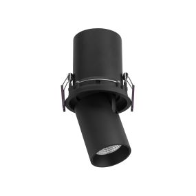 Nova Luce Pin - spot en saillie 1L - Ø 8,4 x 18,6 cm - 12W LED inclus - IP32 - noir