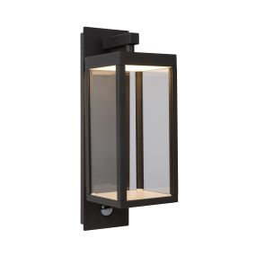 Lucide Clairette - Applique d'extérieur avec détecteur de mouvement - 12 x 38 x 16 cm - 15W LED inclus - IP54 - anthracite