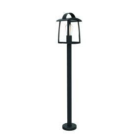 Lutec Kelsey - poteau de jardin - 17 x 15 x 103,5 cm - verre transparent - noir