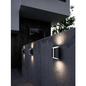 Nordlux Smart Grip - applique murale - éclairage intelligent - 9,7 x 15 x 18 cm - 9W LED inclus - IP54 - noir
