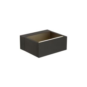 Lucide Goa - applique murale extérieure - 15 x 13 x 6 cm - 6W LED inclus - IP54 - noir