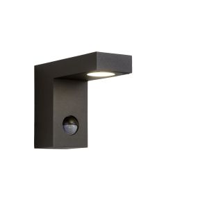 Lucide Texas - Applique d'extérieur avec détecteur de mouvement - 6 x 15 x 12 cm - 6W LED inclus - IP54 - anthracite