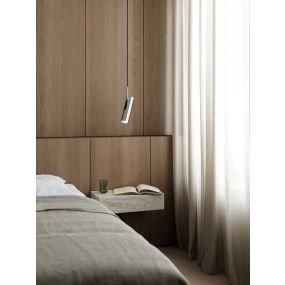 Design For The People MIB 6 - lampe suspendue - Ø 6 x 327 cm - chromé