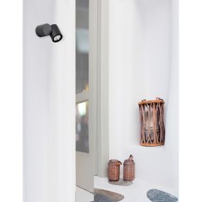 Nova Luce Focus - spot en saillie - 6 x 11,5 x 9,5 cm - IP54 - noir