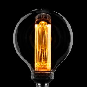 ETH Globe LED Filament - Ø 9,5 cm - E27 - 3 niveaux de gradation - 5W - 1800K - titane fumé