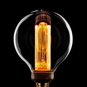 ETH LED Filament Globe - Ø 9,5 cm - E27 - 3 niveaux de gradation - 5W - 1800K - transparent