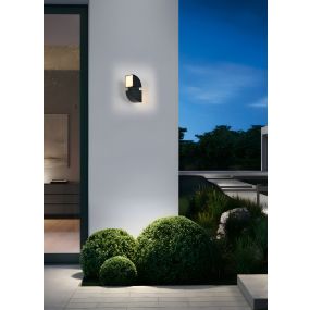 Searchlight Dakota - Applique d'extérieur - 12 x 21 cm - 8W LED inclus - IP44 - noir