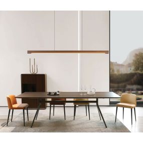 VK Lighting Woody - lampe suspendue - 180 x 4,5 x 200 cm - 27W Dali dimmable led inclus - dark wood