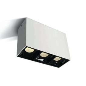 ONE Light Surface Shop Square Boxes - plafonnier - 14,6 x 5,4 x 10 cm - 3 x 7W LED inclus - blanc