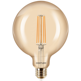 Century Italia Lampe à filament LED - Ø 12,5 x 17 cm - E27 - 11W dimmable - 2200K - ambre
