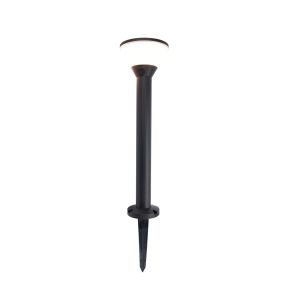 Lutec Karlo - spot solaire sur piquet avec détecteur de mouvement - éclairage intelligent - Lutec Connect - Ø 13 x 45 cm - 6,8W LED inclus - IP44 - noir