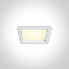 ONE Light UGR19 Office Range - spot encastré - 95 x 95 mm, 85 x 85 mm encastré - 10W LED inclus - IP44 - blanc