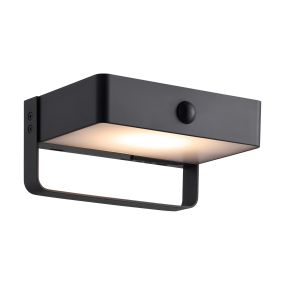 Nordlux Saulio Solar - applique murale extérieure - 15,6 x 7,3 x 11,3 cm - 4,45W LED inclus - IP44 - noir