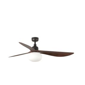 Faro Outwood L - ventilateur de plafond avec lumière et télécommande - Ø 150 cm x 43 cm - IP44 - marron foncé et noyer foncé
