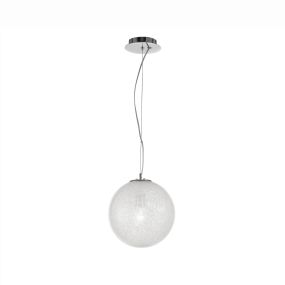 Nova Luce Frozen - lampe suspendue - Ø 20 x 120 cm - transparent et chromé
