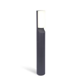 Lutec Bati - lampe de jardin - 8 x 8 x 65 cm - 13W LED inclus - IP44 - gris foncé