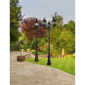 Searchlight Bel Aire - lampadaires - Ø 16 x 220,5 cm - IP23 - noir