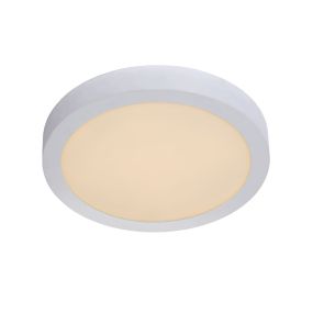 Lucide Brice-Led - plafonnier - Ø 30 x 3,9 cm - 30W LED dimmable inclus - IP44 - blanc