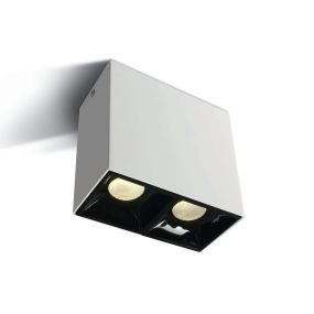 ONE Light Surface Shop Square Boxes - plafonnier - 10,5 x 5,4 x 10 cm - 2 x 7W LED inclus - blanc