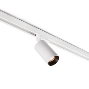Faro Stan - spot sur rail avec COB LED - système de rail triphasé - Ø 6 x 10 cm - 12W LED inclus - blanc mat