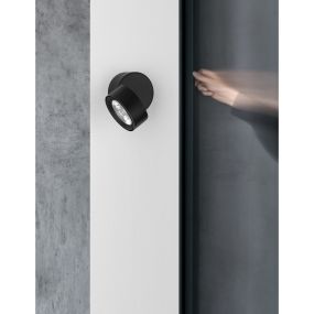 Nova Luce Universal - spot en saillie 1L - Ø 9,5 x 7 cm - 20W LED inclus - noir sable
