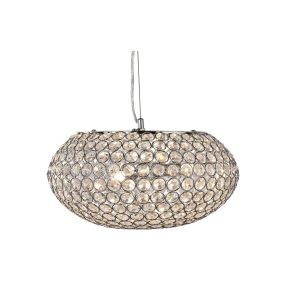 Searchlight Chantilly - lampe suspendue - Ø 35 x 130 cm - chrome