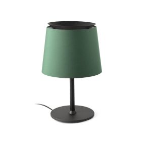 Faro Savoy - lampe à poser - Ø 32 x 51 cm - noir et vert