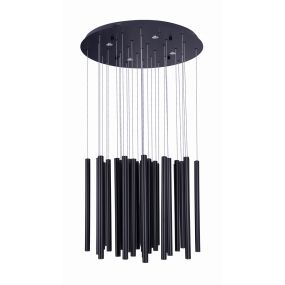 Maxlight Organic - lampe suspendue - Ø 62 x 180 cm - 33 x 1W + 4 x 3W LED dimmable inclus - noir
