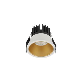 Nova Luce Luela - spot encastré - Ø 85 mm - taille d'encastrement 75 mm - 13W LED inclus - blanc et or - 4000K
