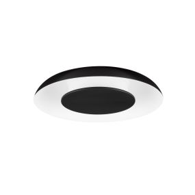 Nova Luce Epos - plafonnier - Ø 40 x 6 cm - 24W dimmable LED inclus - noir sablé et blanc
