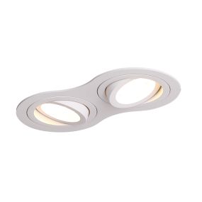 Maxlight Signal II - spot encastré - 170 x 90 mm, Ø 2 x 75 mm encastré - blanc