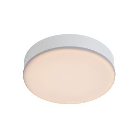 Lucide Ceres-LED - plafonnier de salle de bains - Ø 21,5 x 5 cm - 30W LED dimmable inclus - IP44 - blanc