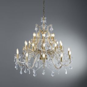 Searchlight Marie Therese - lustre - Ø 98 x 150 cm - or