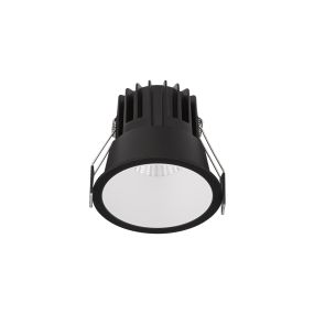 Nova Luce Luela - spot encastré - Ø 85 mm - taille d'encastrement 75 mm - 13W LED inclus - noir avec blanc - 3000K
