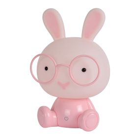 Lucide Dodo Rabbit - lampe enfant - 30 cm - 3W LED dimmable inclus - rose