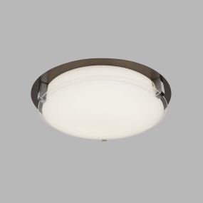Searchlight Edinburgh - plafonnier - Ø 36 x 8 cm - 18W LED inclus - brun