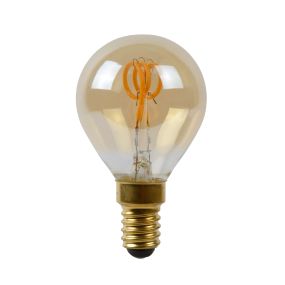 Lucide Ampoule à filament LED - Ø 4,5 x 7 cm - E14 - 3W dimmable - 2200K - ambre