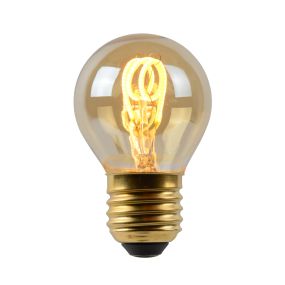 Lucide Ampoule à filament LED - Ø 4,5 x 7 cm - E27 - 3W dimmable - 2200K - ambre
