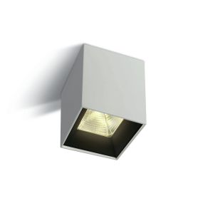 ONE Light Dark Light Pro Square Cylinders - spot en saillie 1L - 8 x 8 x 10,4 cm - 15W LED inclus - blanc
