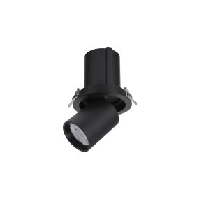 Nova Luce Naruto - spot à encastrer - Ø 115 mm taille d'encastrement - 20W LED inclus - noir - couleur de lumière blanc chaud