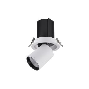 Nova Luce Naruto - spot à encastrer - Ø 115 mm taille d'encastrement - 20W LED inclus - blanc avec noir - couleur de lumière blanc chaud